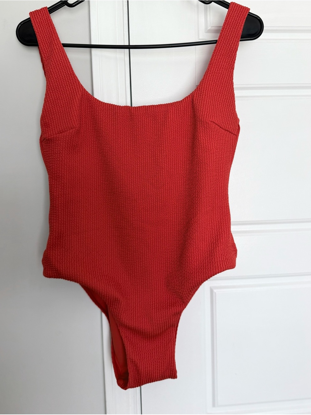 Monday Swimwear Red Textured One-Piece Swimsuit